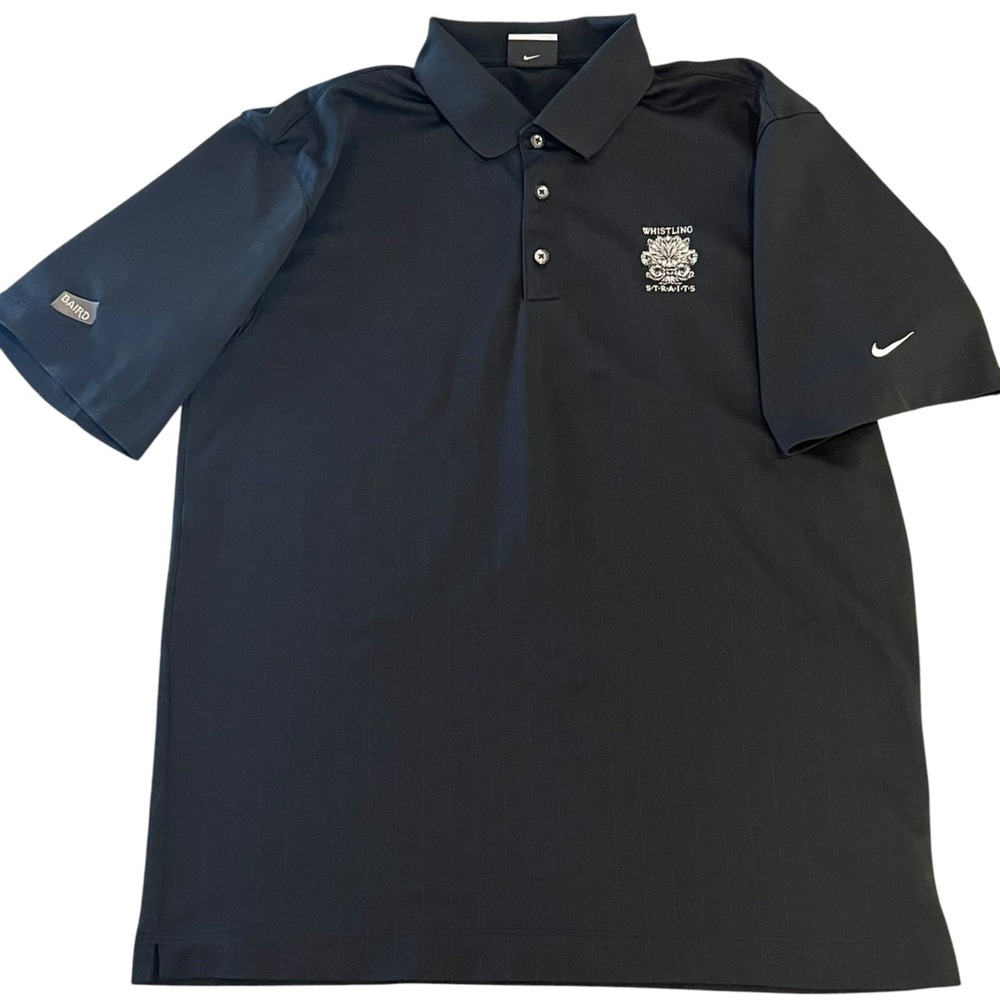 Nike Golf Dri Fit Polo Shirt Mens Large Whistling Straits Baird